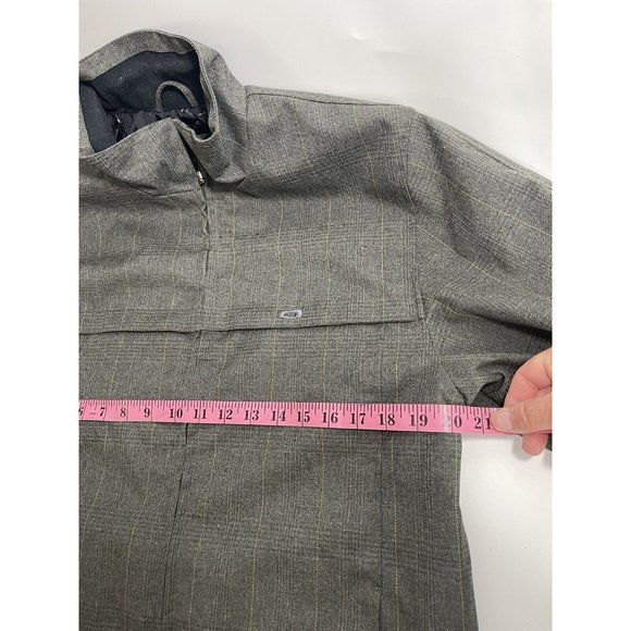 Oakley Jacket Mens Size Small Gray Pinstripe Full Zip Long Sleeve - Picture 10 of 11